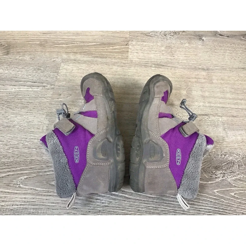 Keen Knotch Youth Size 4 Insulated Waterproof Purple Ankle Boots #1026738